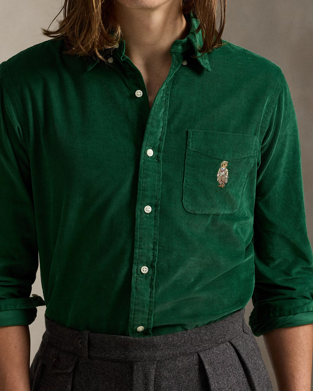 Custom Fit Polo Bear Corduroy New Forest