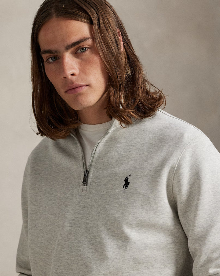 Double-knit Quarter-zip Pullover Long Sleeve Sweatshirt