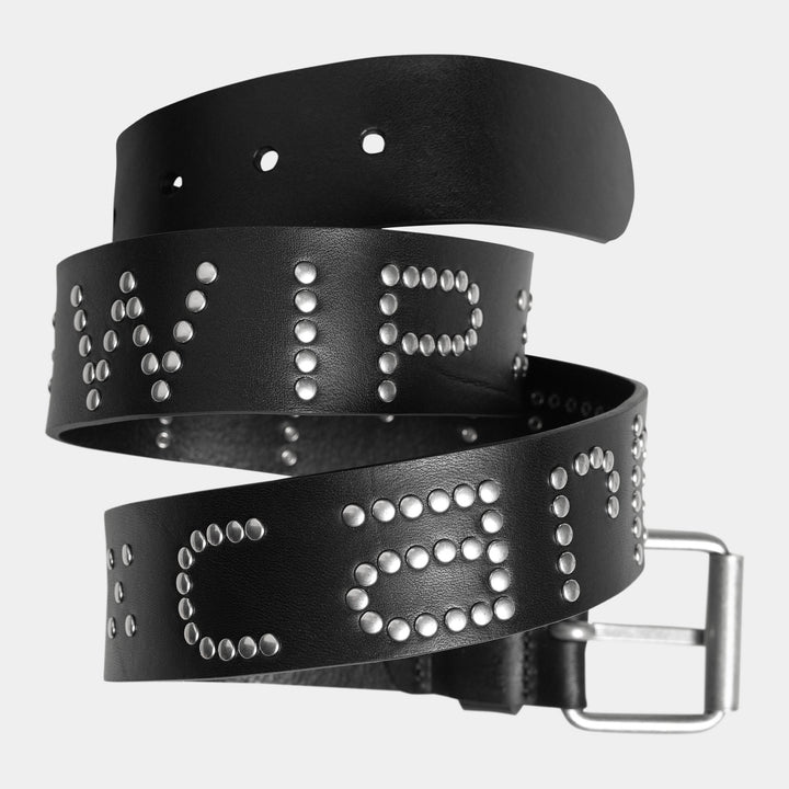 Script Studs Belt Black / Silver