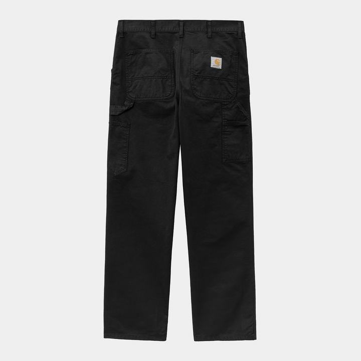 Single Knee Pant Black Garment Dyed