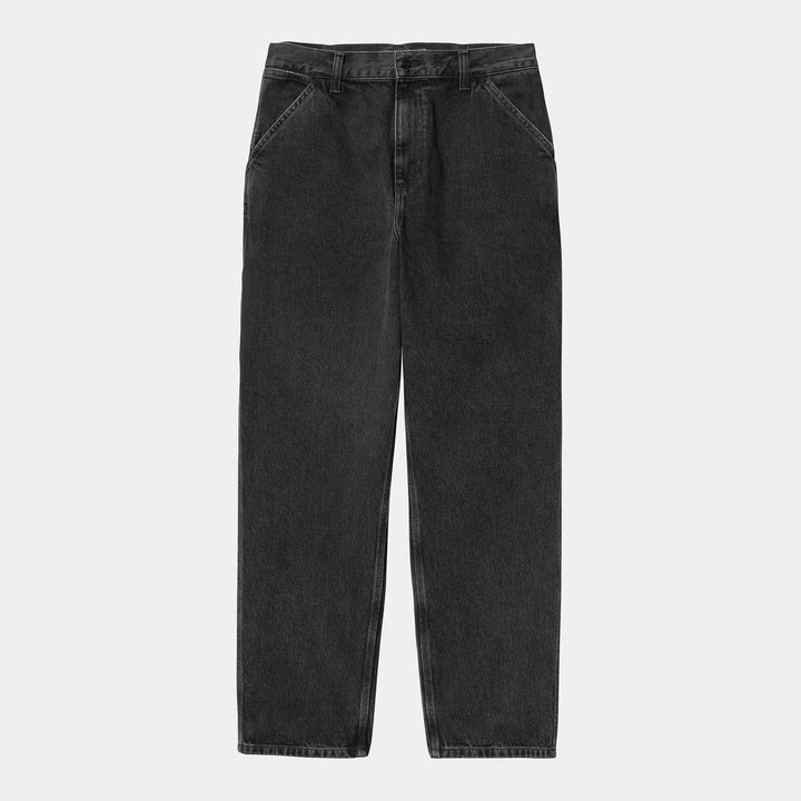 Single Knee Pant Black Stone Washed