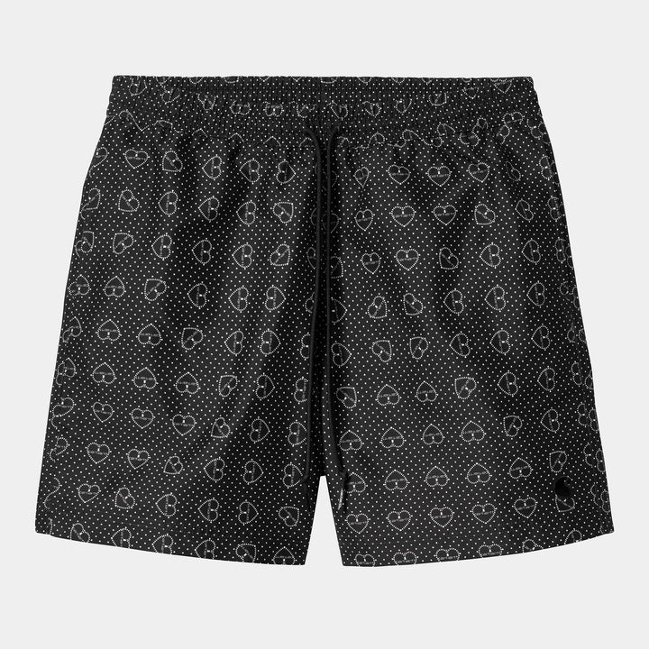 Slater Swim Trunks Furoshiki Print, Black