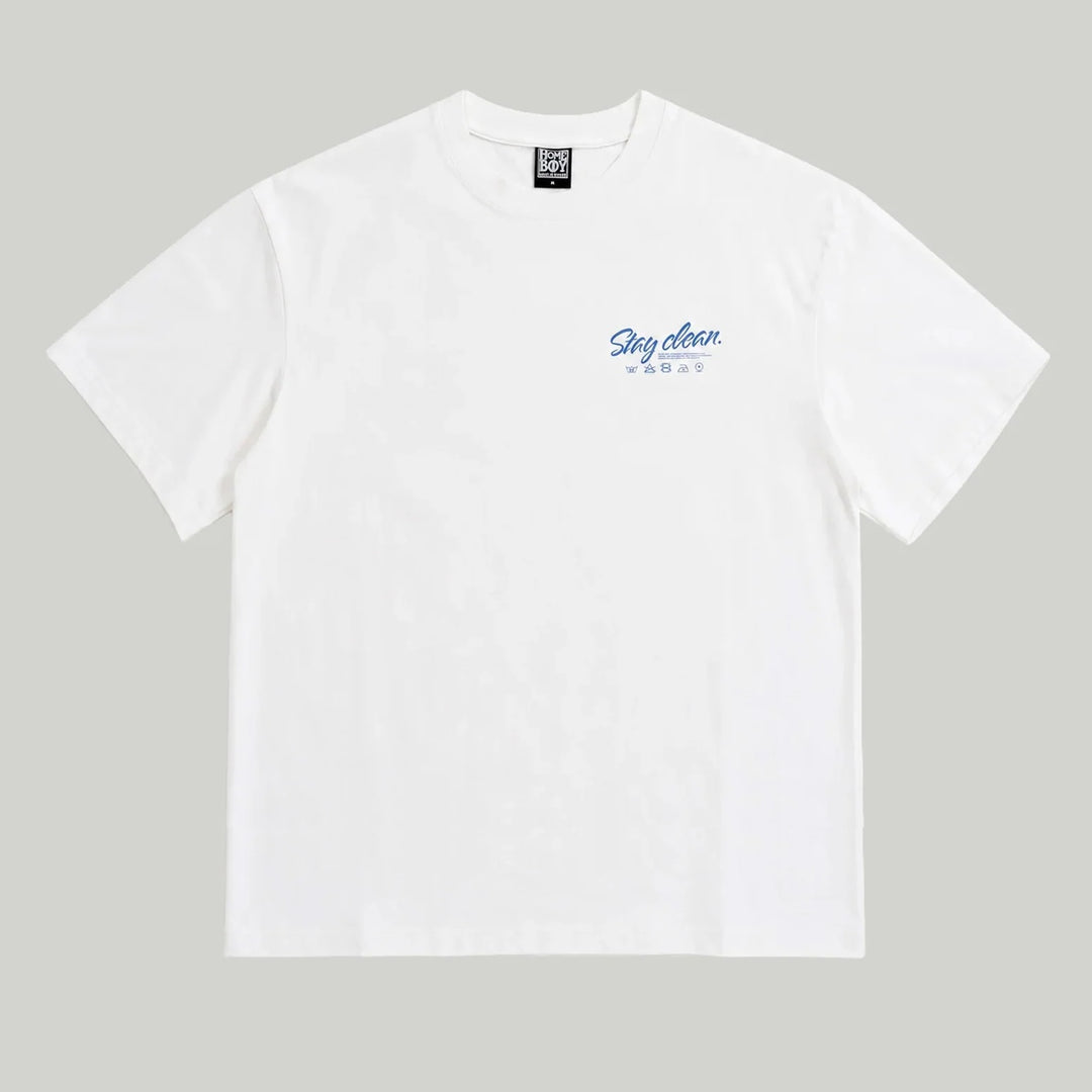 Stay Clean Tee White - The Road 1380