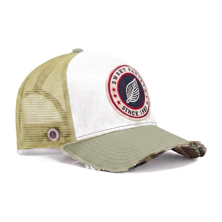 Casquette trucker Sweet Pants Home Run Cap Sage, vue de trois-quarts