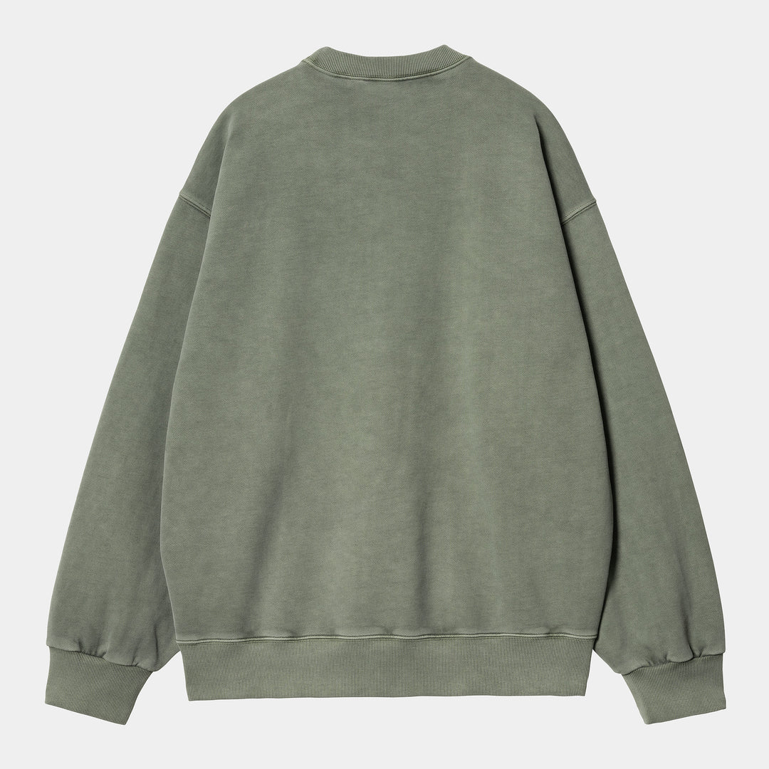 Vista Sweat Smoke Green Garment Dyed