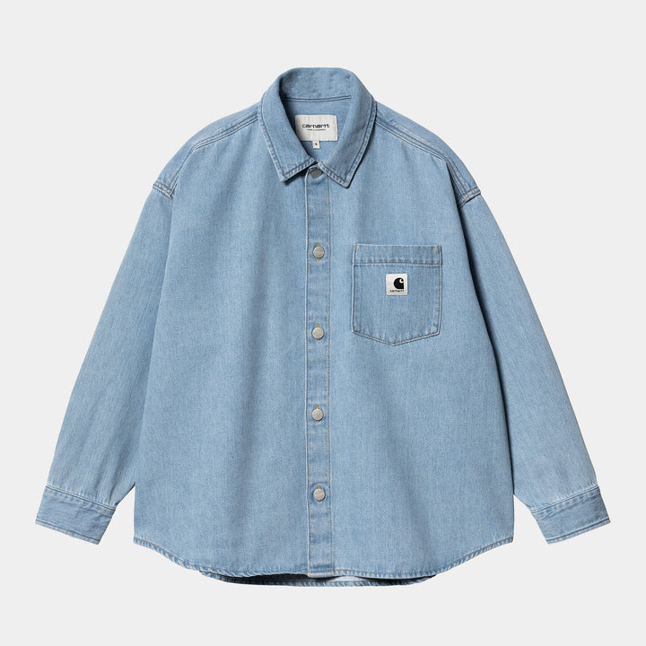 W' Alta Shirt Jac Blue Stone Bleached