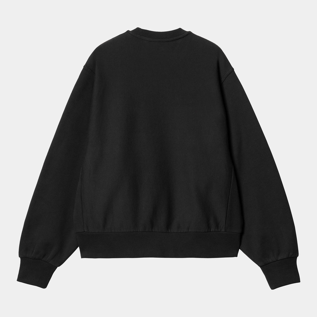 W' American Script Sweat Black