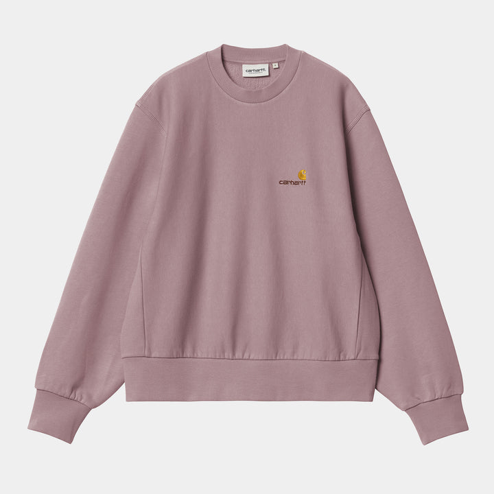 W' American Script Sweat Glassy Pink