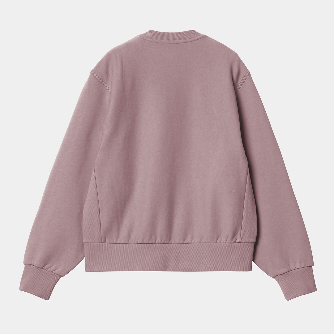 W' American Script Sweat Glassy Pink