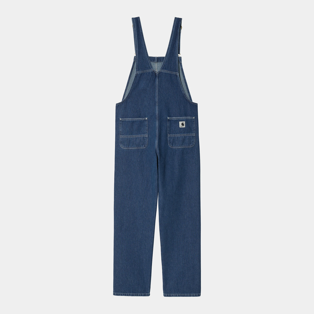 W' Bib Overall Straight Blue Stone Washed