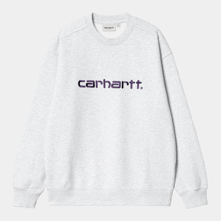 W' Carhartt Sweat Ash Heather / Cassis