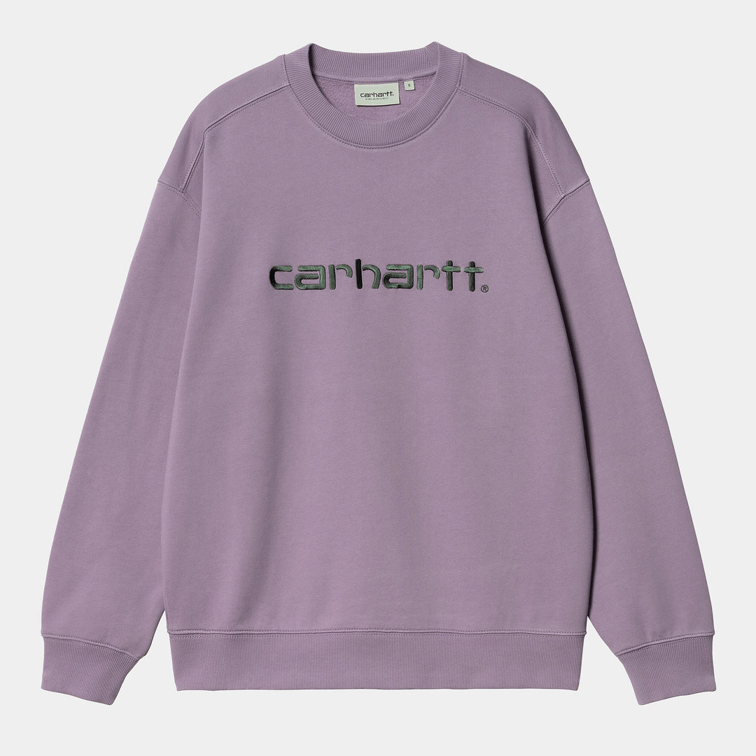 W' Carhartt Sweat Glassy Purple / Discovery Green