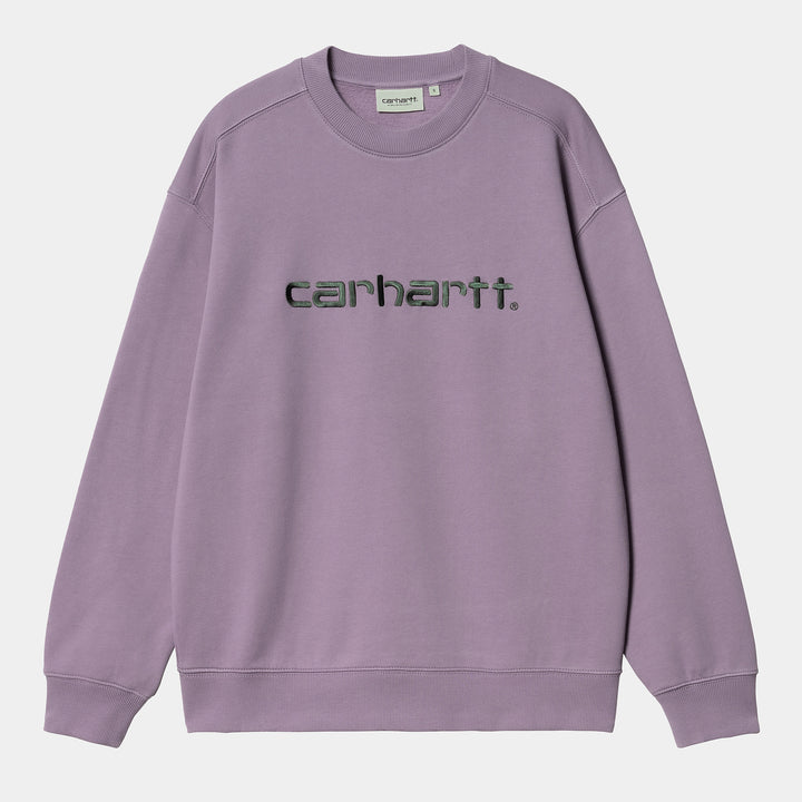 W' Carhartt Sweat Glassy Purple / Discovery Green