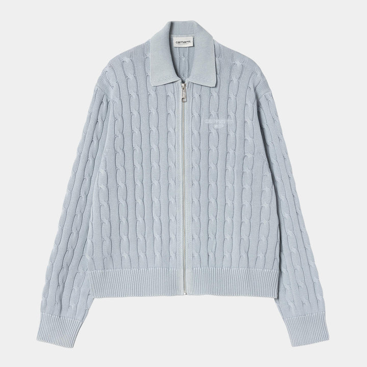W' Carter Sweater Jacket Blue Fog / Garment Dyed