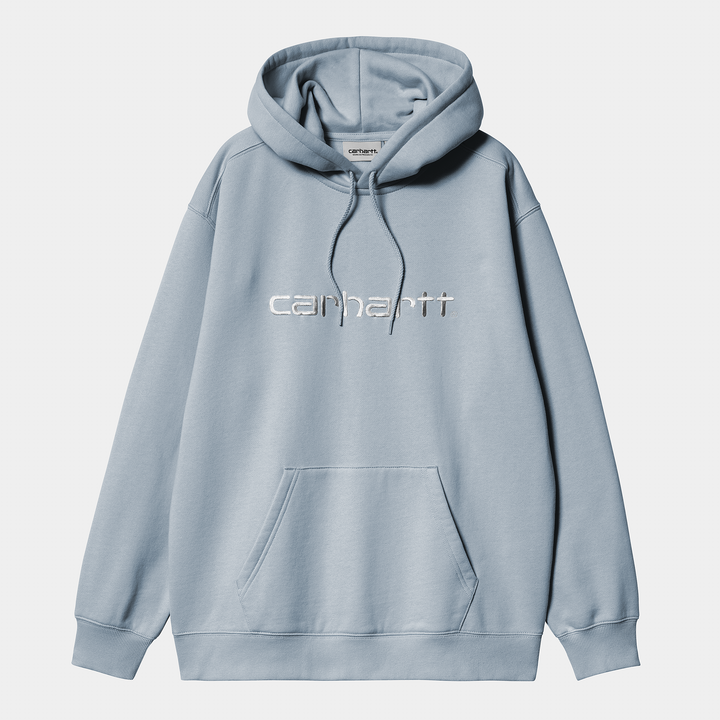 W' Hooded Carhartt Sweatshirt Misty Sky / White