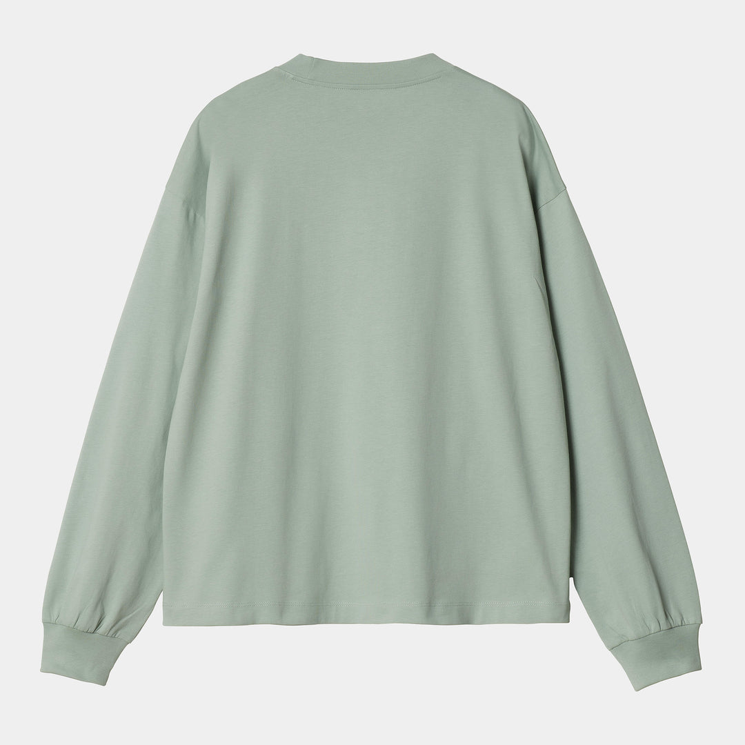 W' L/S Grayson T-shirt Frosted Green / White