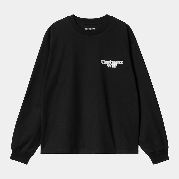 W' L/S Linked Charms T-shirt Black / Silver