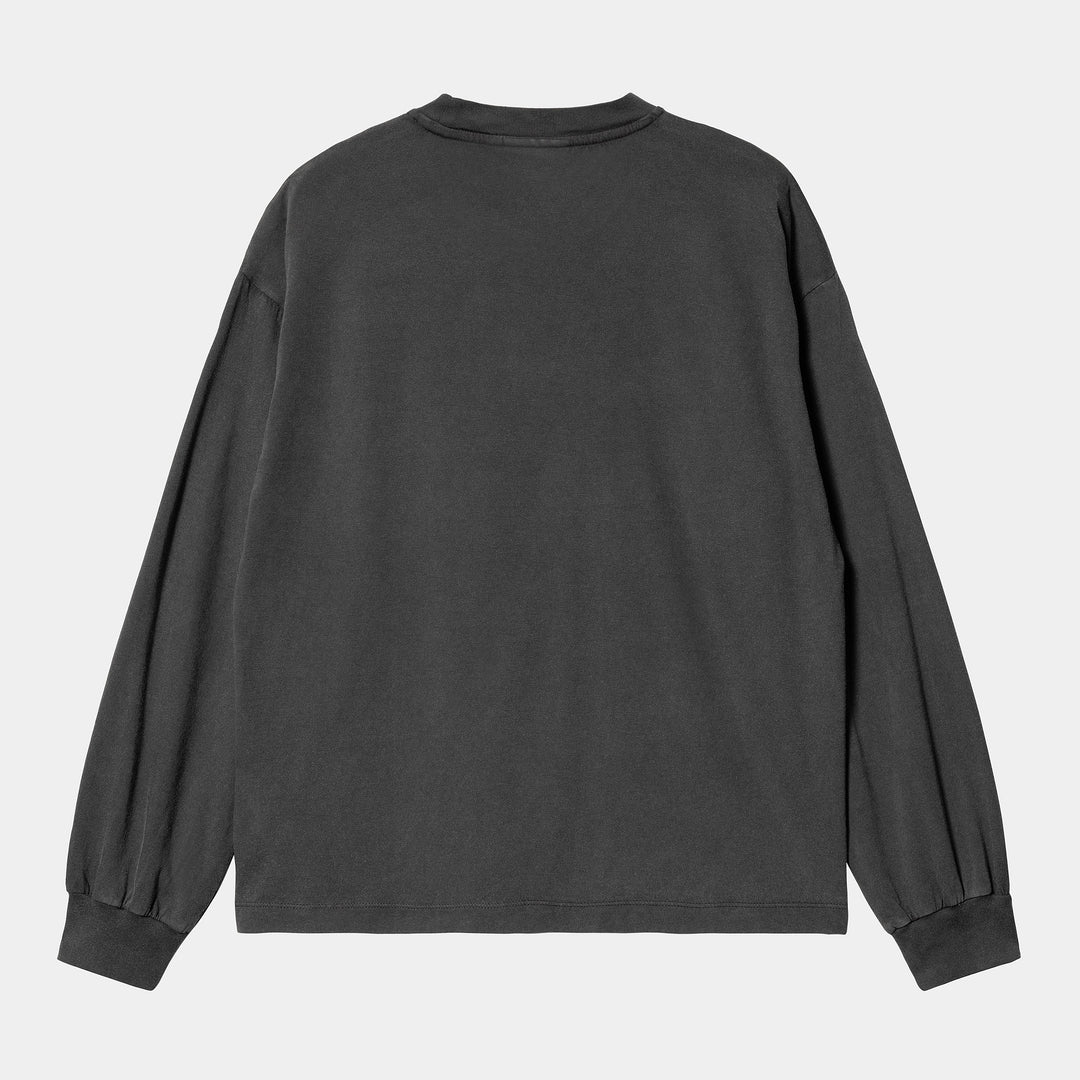 W' L/S Nelson T-shirt Black Garment Dyed