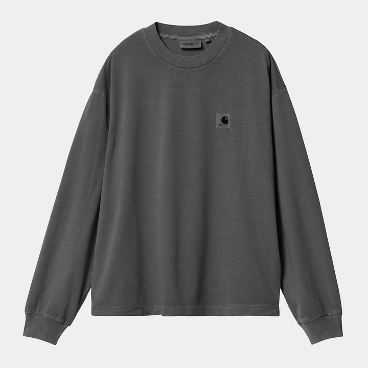 W' L/S Nelson T-shirt Graphite / Garment Dyed