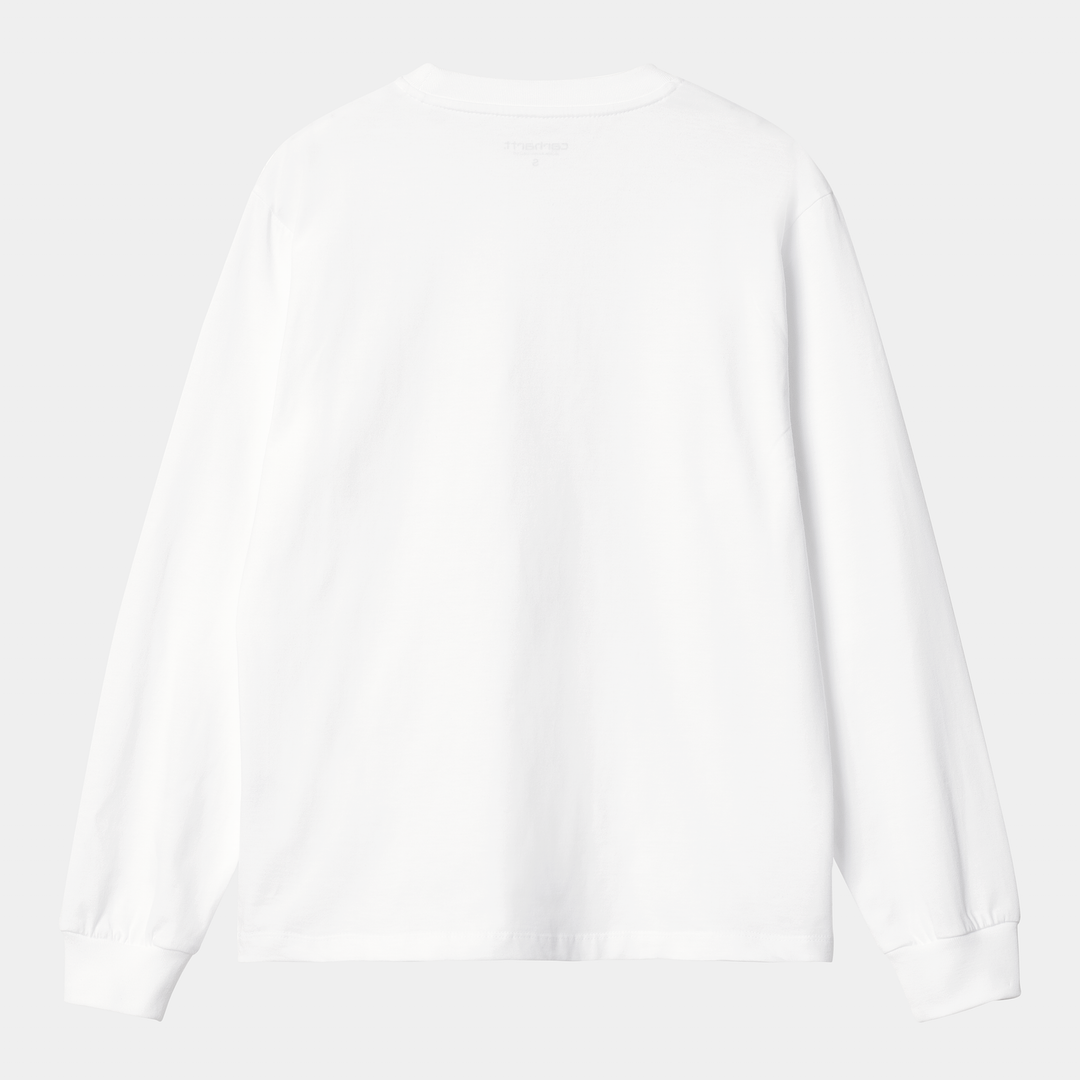 W' L/S Pocket T-shirt White