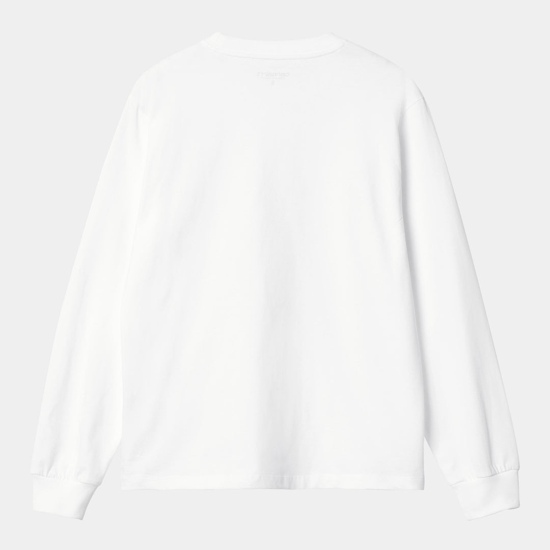 W' L/S Pocket T-shirt White