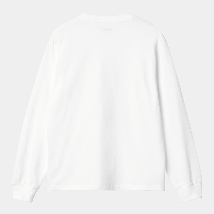 W' L/S Pocket T-shirt White