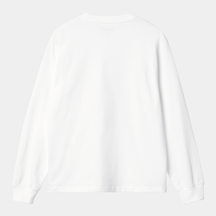 W' L/S Pocket T-shirt White