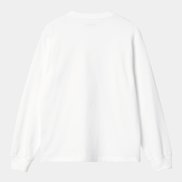 W' L/S Pocket T-shirt White