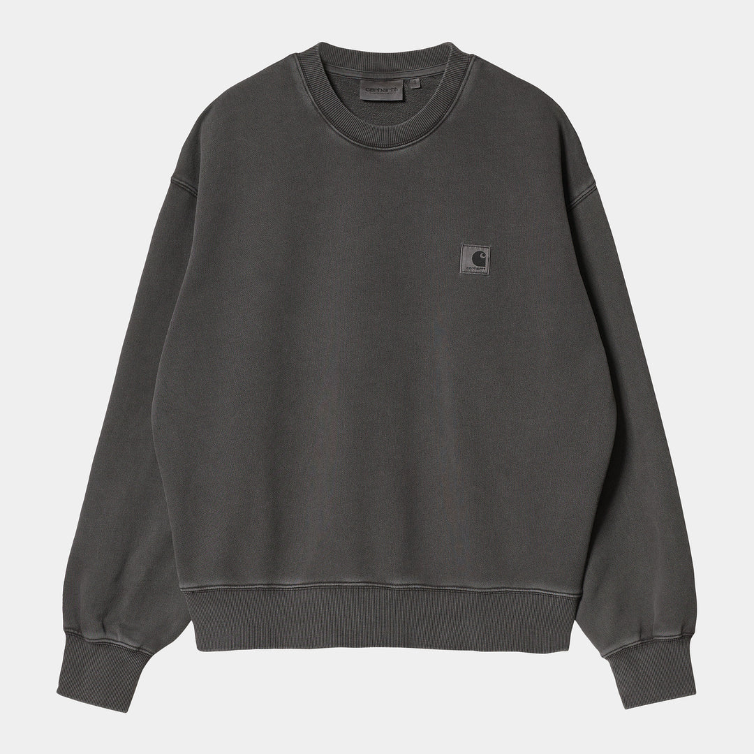 W' Nelson Sweat Black Garment Dyed - The Road 1380
