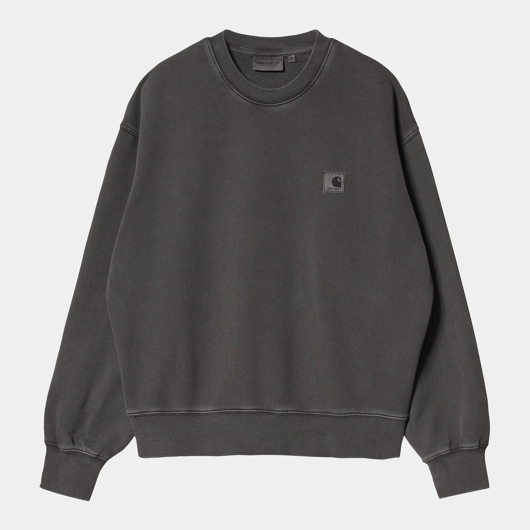 W' Nelson Sweat Black Garment Dyed