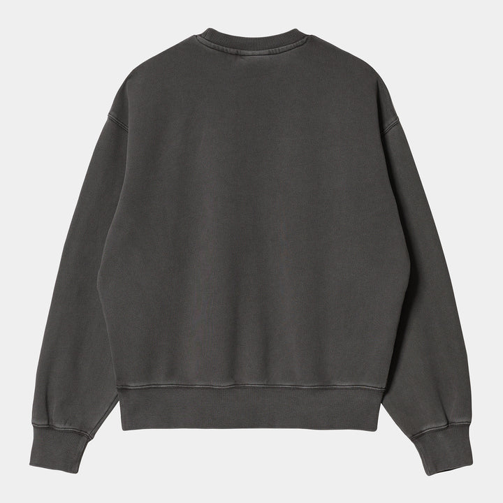 W' Nelson Sweat Black Garment Dyed