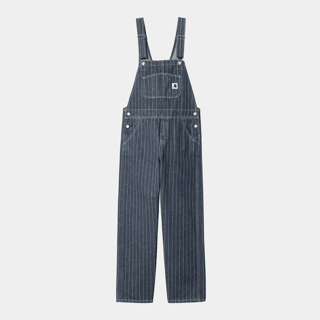 W' Orlean Bib Overall Straight Orlean Stripe, Blue / White / Stone W