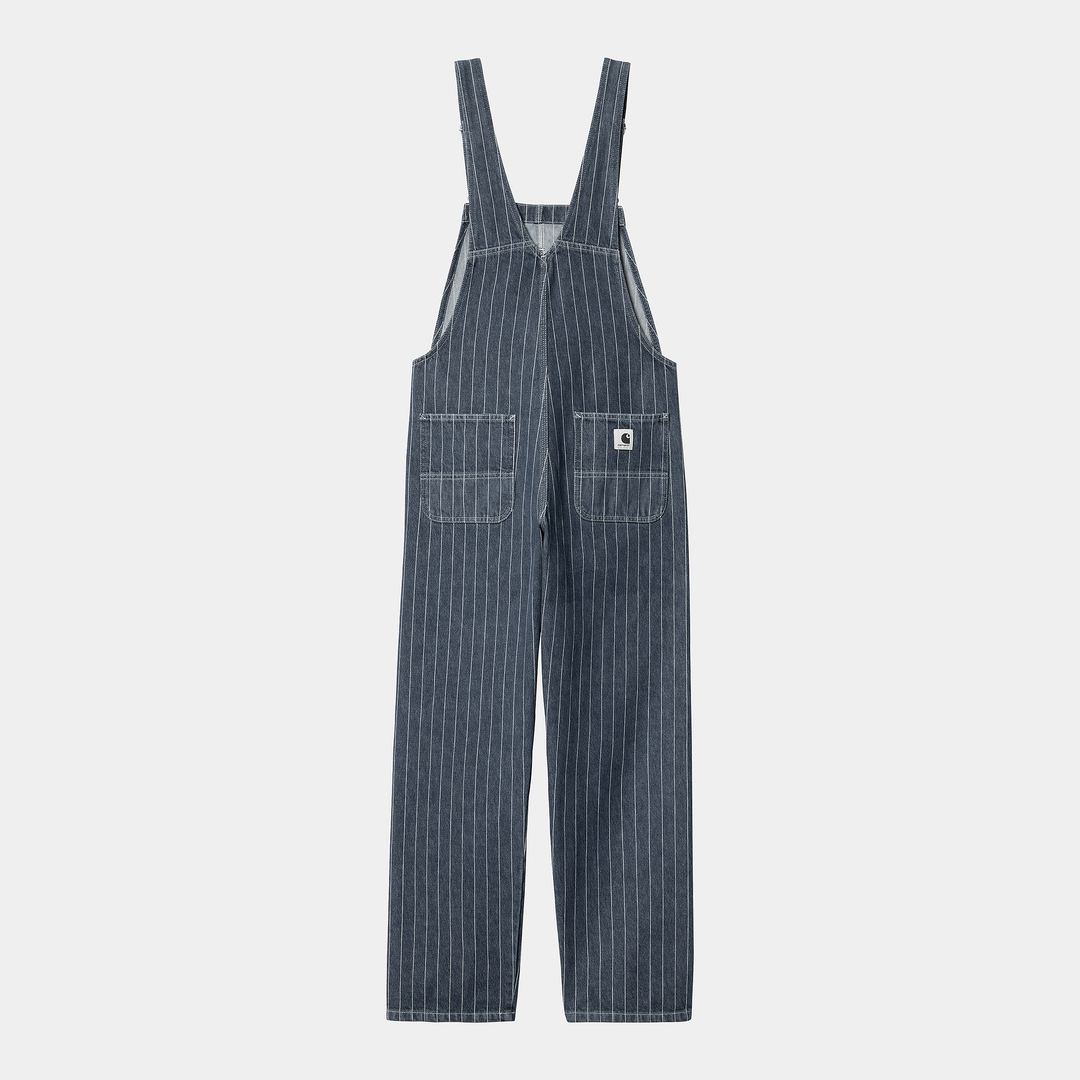 W' Orlean Bib Overall Straight Orlean Stripe, Blue / White / Stone W