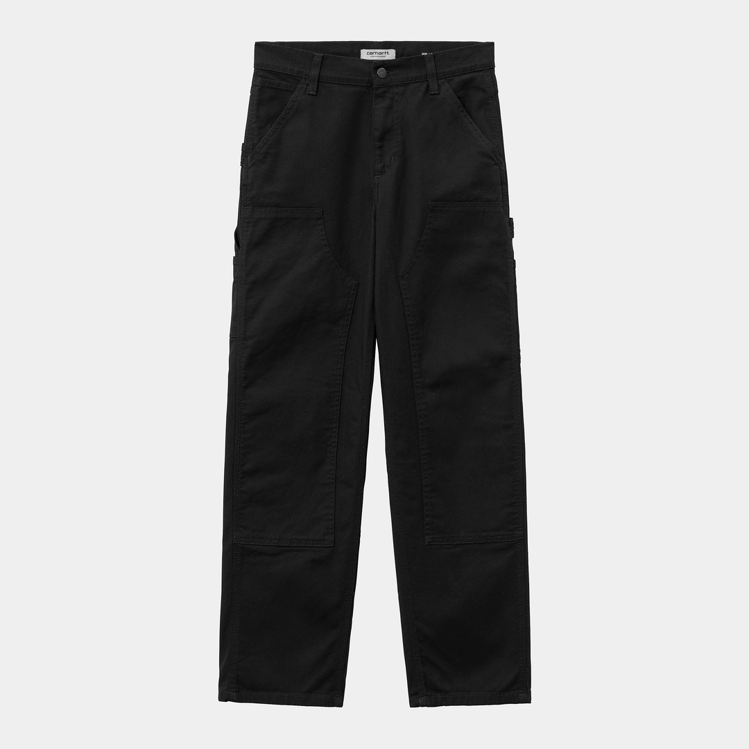 W' Pierce Double Knee Pant Black Rinsed