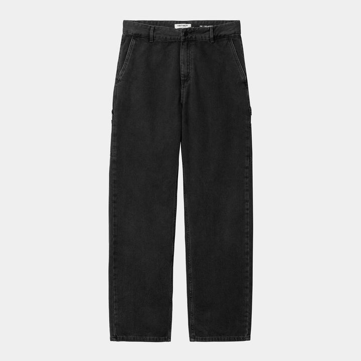 W' Pierce Pant Straight Black Stone Washed