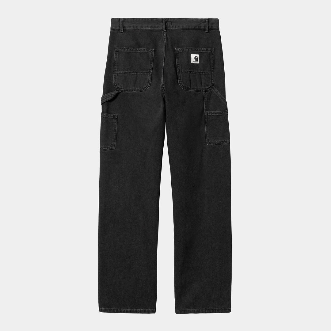 W' Pierce Pant Straight Black Stone Washed