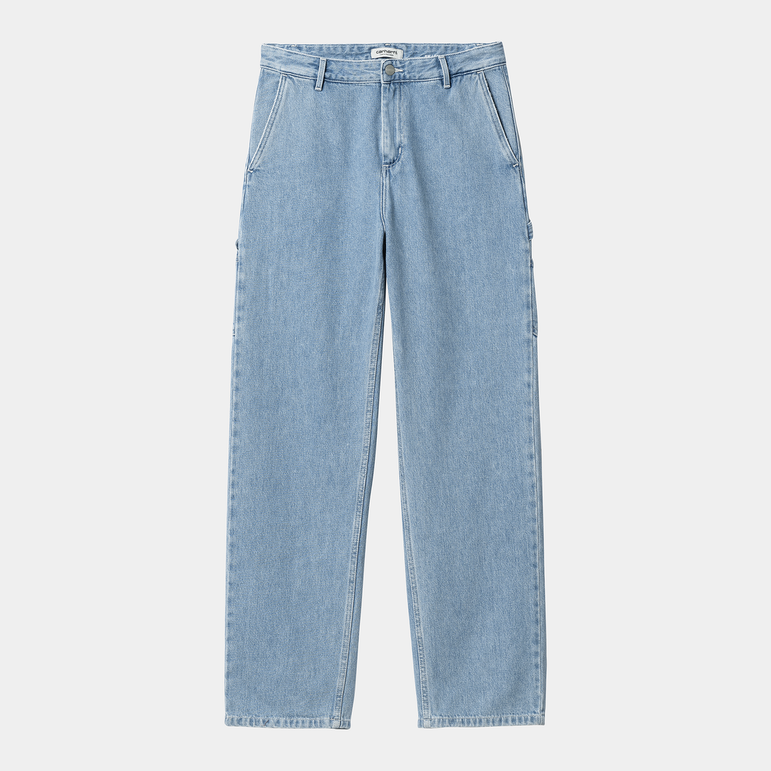 W' Pierce Pant Straight Blue Stone Bleached