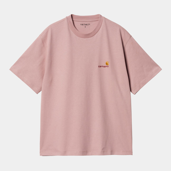 W' S/S American Script T-shirt Glassy Pink