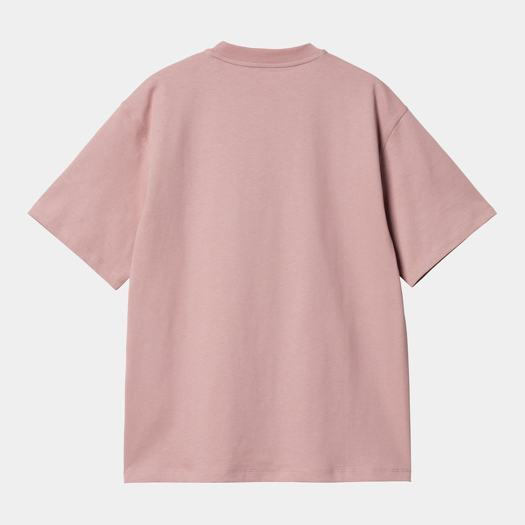 W' S/S American Script T-shirt Glassy Pink