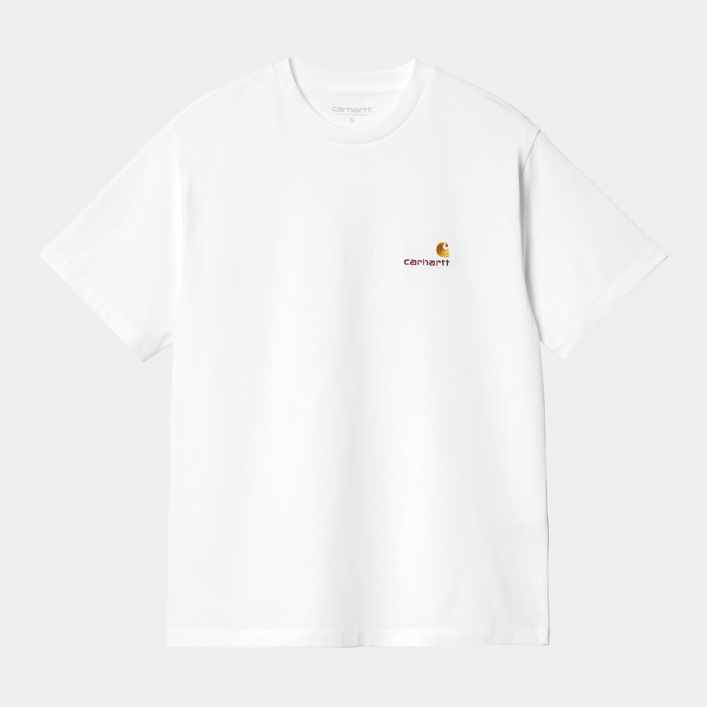 W' S/S American Script T-shirt White - The Road 1380