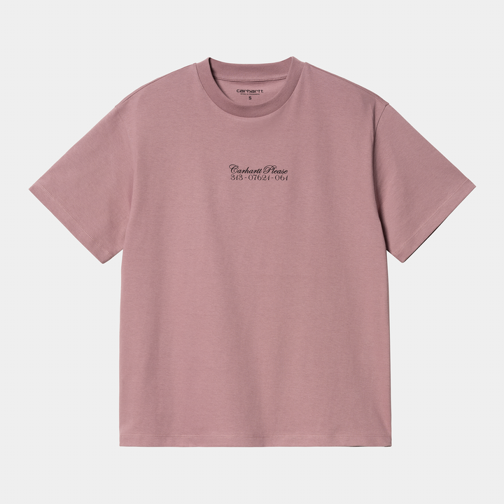 W' S/S Carhartt Please T-shirt Daphne / Black / ---