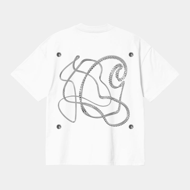 W' S/S Chain Link T-shirt White / Silver