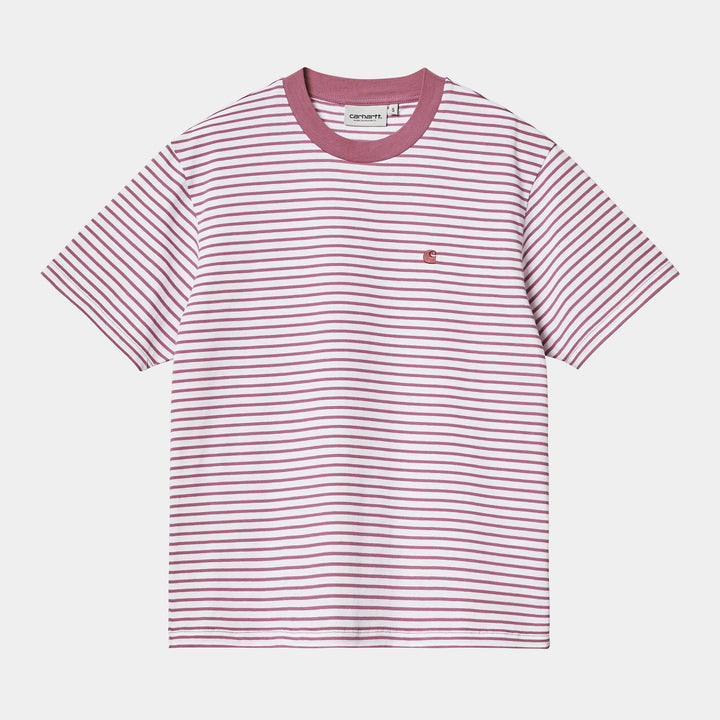 W' S/S Coleen T-shirt Coleen Stripe, White / Magenta / ---