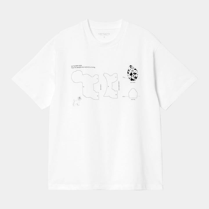 W' S/S Cut & Sewn Dog T-shirt White