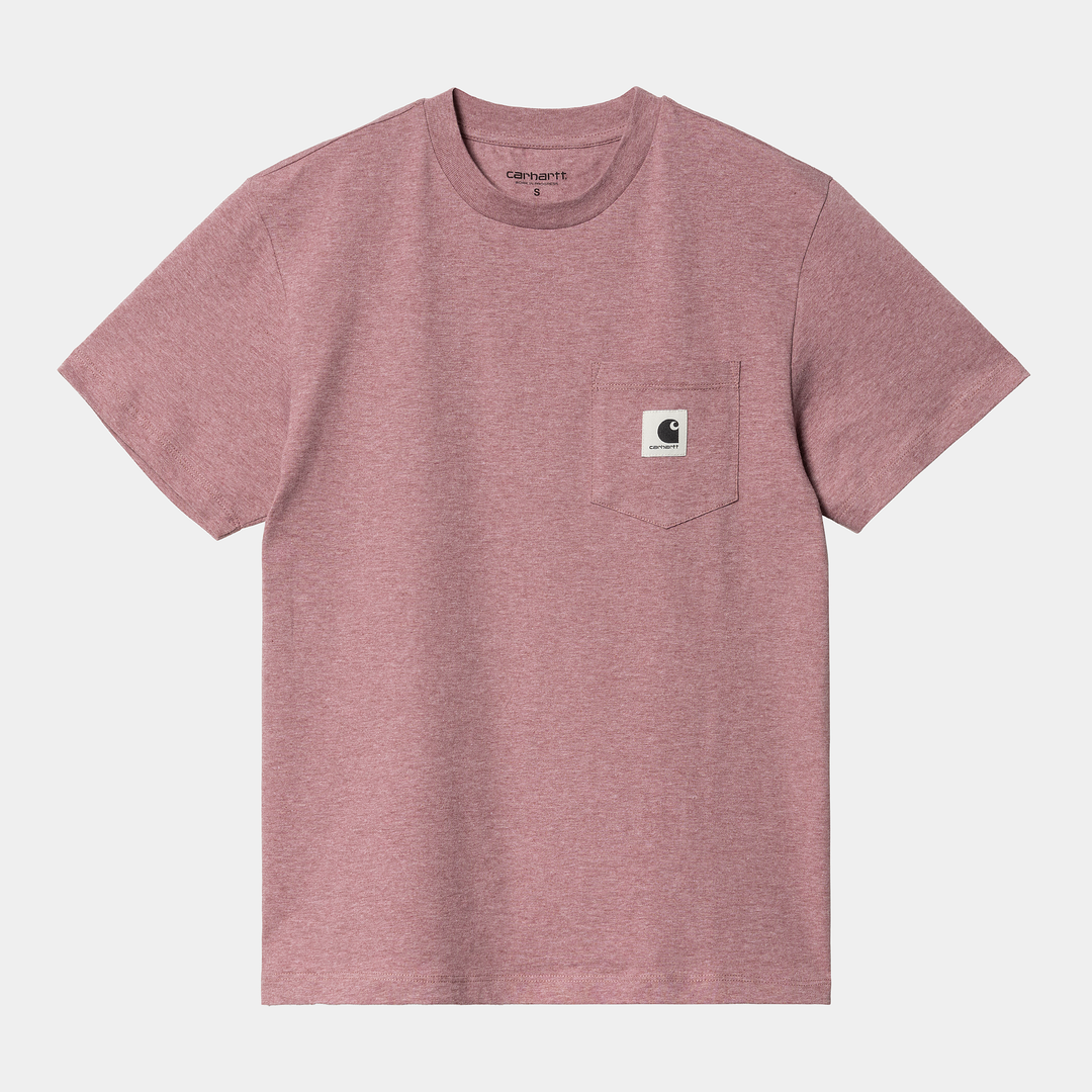 W' S/S Pocket T-shirt Dahlia Heather