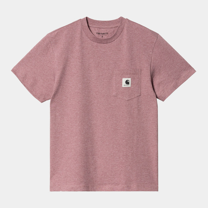 W' S/S Pocket T-shirt Dahlia Heather