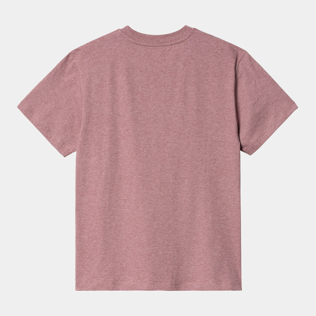 W' S/S Pocket T-shirt Dahlia Heather