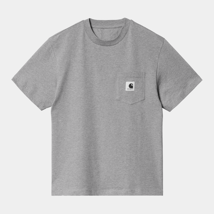 W' S/S Pocket T-shirt Grey Heather