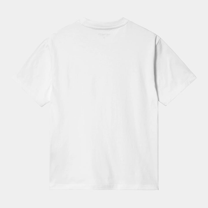 W' S/S Script Embroidery T-s White / Air Green