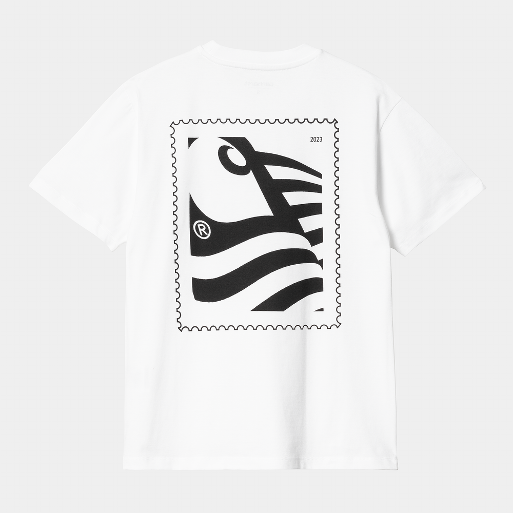 W' S/S Stamp State T-shirt White - The Road 1380